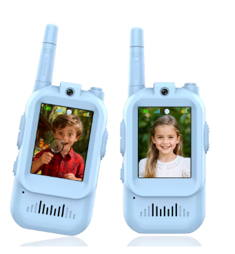 Children’s Video Walkie Talkies 2-Pack - Screen + Voice Changer!