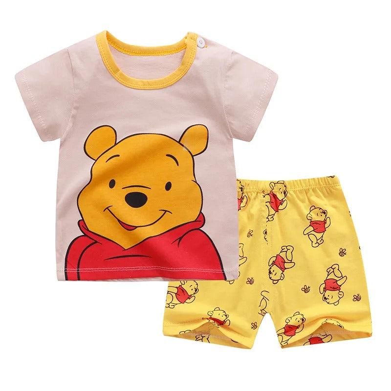 Winnie Pooh Cute Children Summer Clothing
