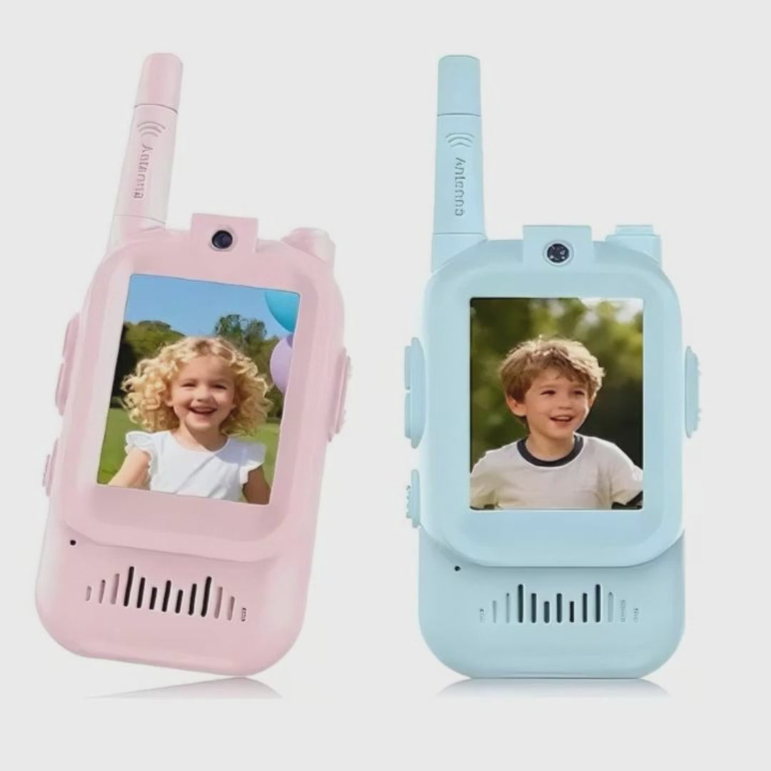 Children’s Video Walkie Talkies 2-Pack - Screen + Voice Changer!