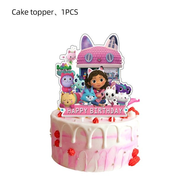 Gabby's Dollhouse Birthday Party Decoration Set