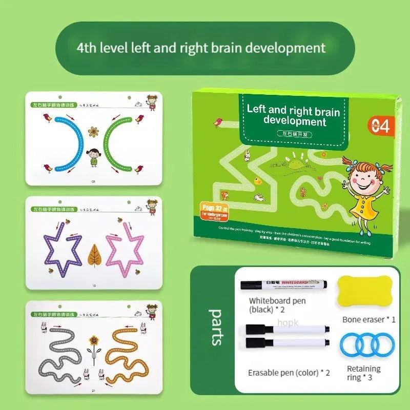 Reusable Magic Tracing Workbook Set for Kids