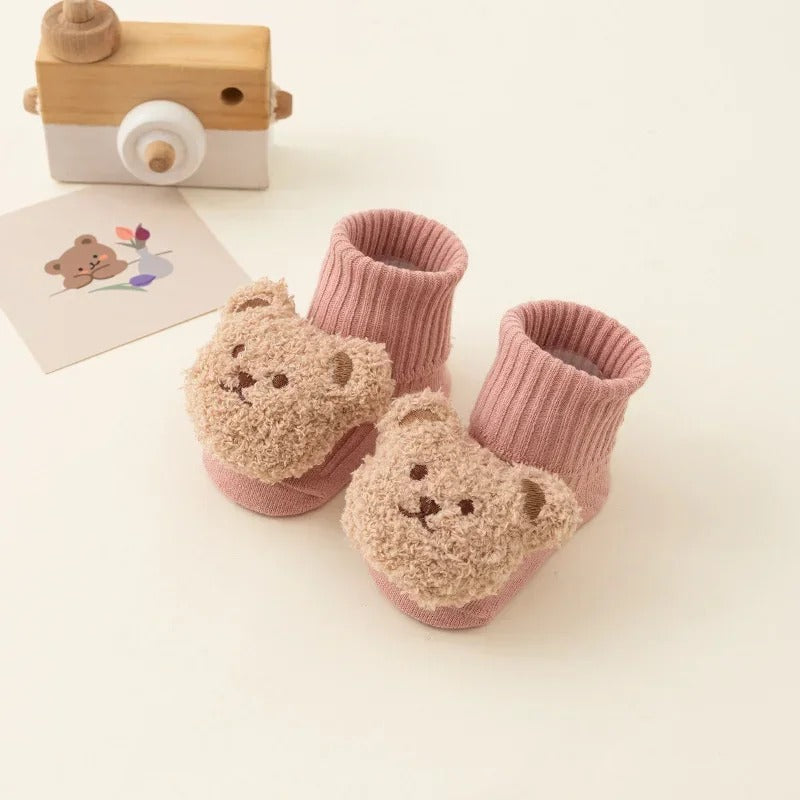 Anti-Slip Cartoon Bear Baby Socks for Boys & Girls