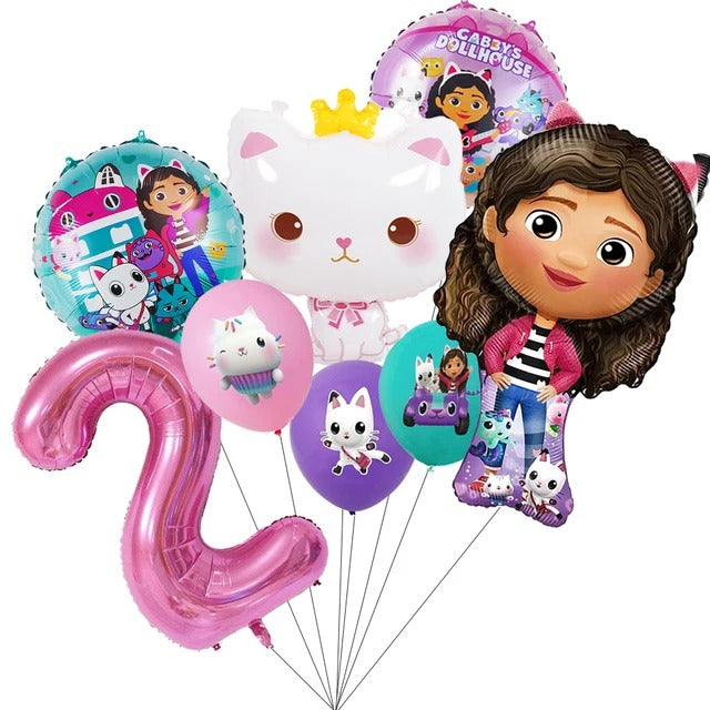 Gabby's Dollhouse Birthday Party Decoration Set