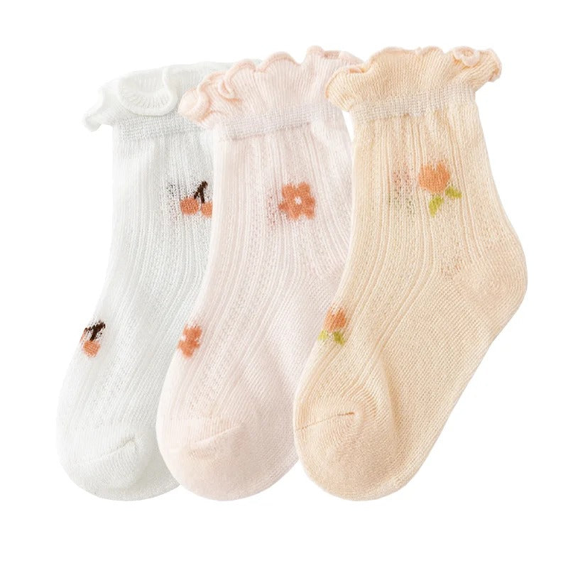 Newborn Baby Socks – Summer Thin 3-Pack