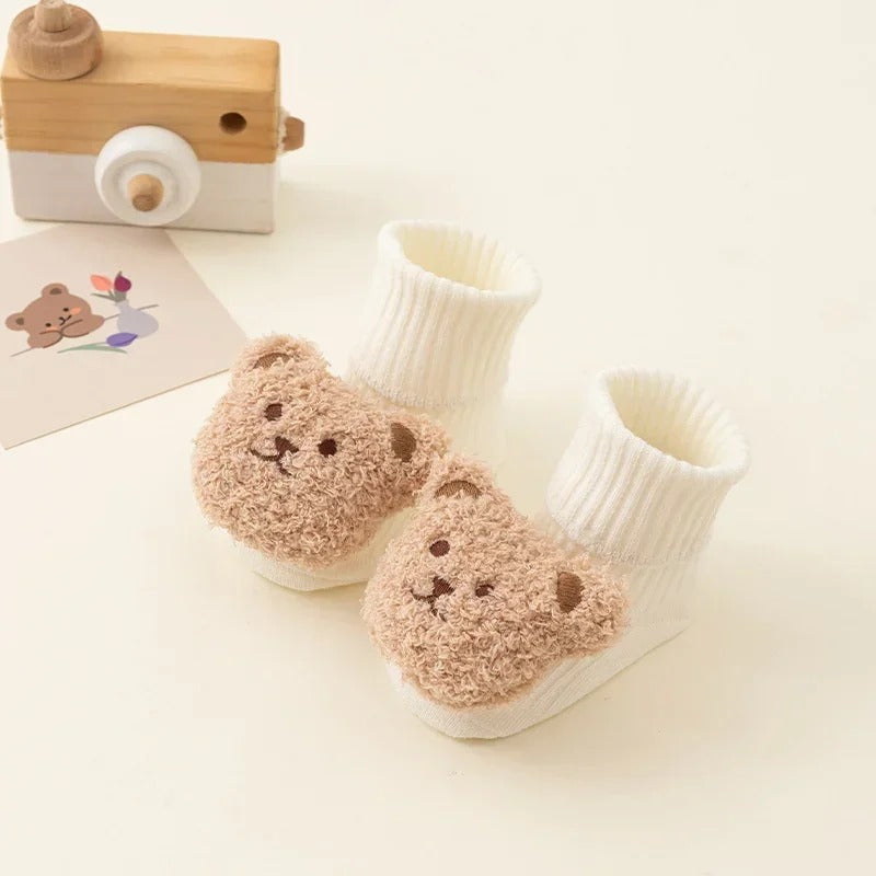 Anti-Slip Cartoon Bear Baby Socks for Boys & Girls