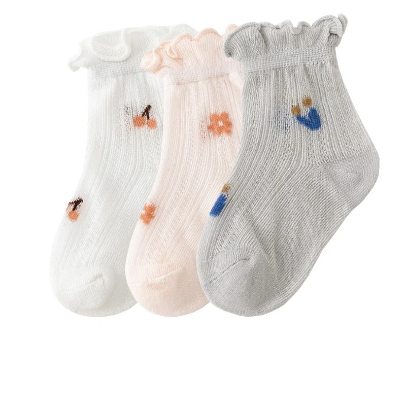 Newborn Baby Socks – Summer Thin 3-Pack