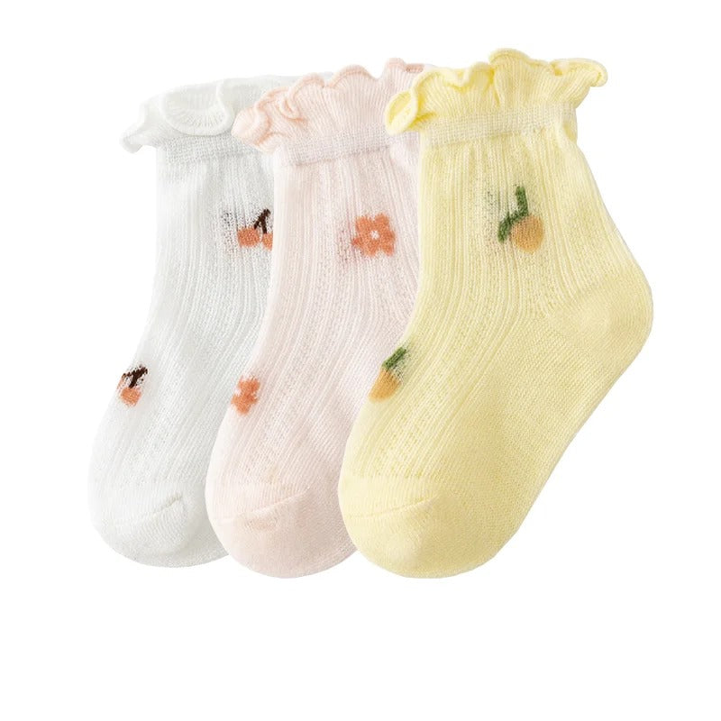 Newborn Baby Socks – Summer Thin 3-Pack