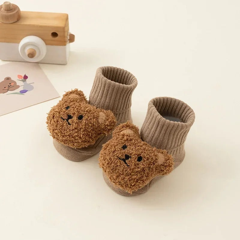 Anti-Slip Cartoon Bear Baby Socks for Boys & Girls