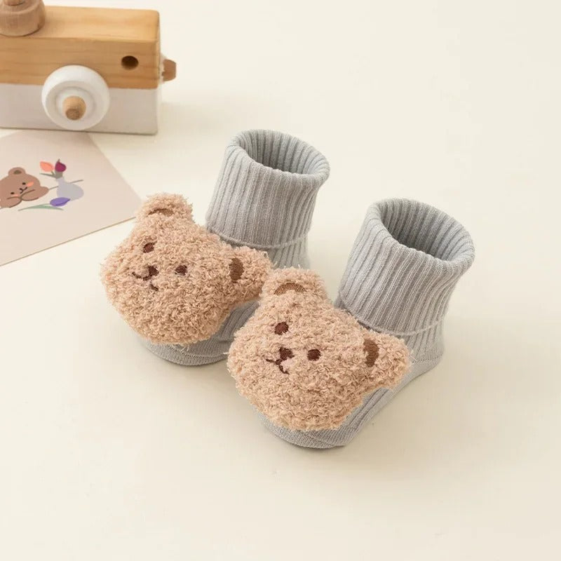 Anti-Slip Cartoon Bear Baby Socks for Boys & Girls