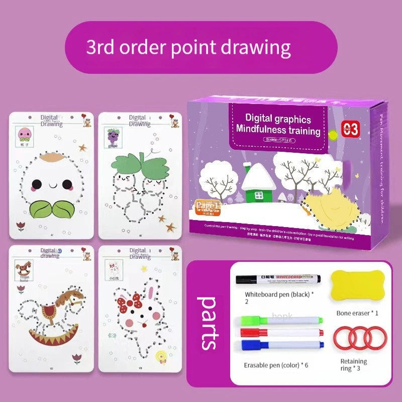 Copybook for Kids with Drawing Pens and Eraser Learning Books