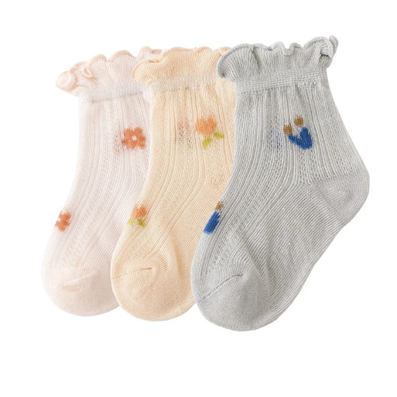 Newborn Baby Socks – Summer Thin 3-Pack
