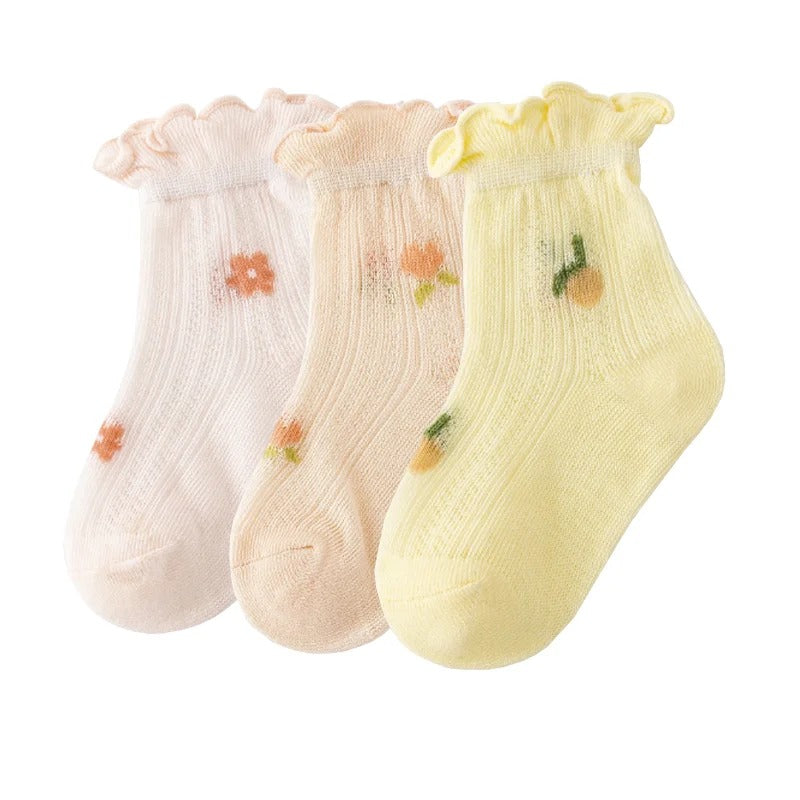 Newborn Baby Socks – Summer Thin 3-Pack