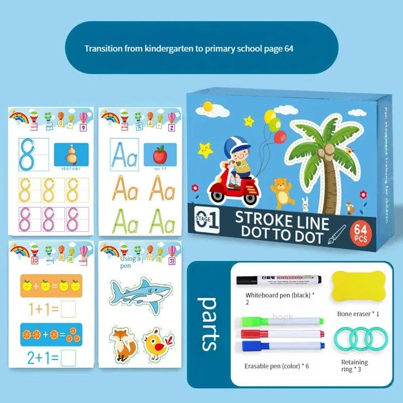 Reusable Magic Tracing Workbook Set for Kids