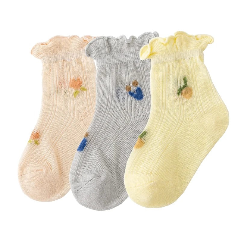 Newborn Baby Socks – Summer Thin 3-Pack