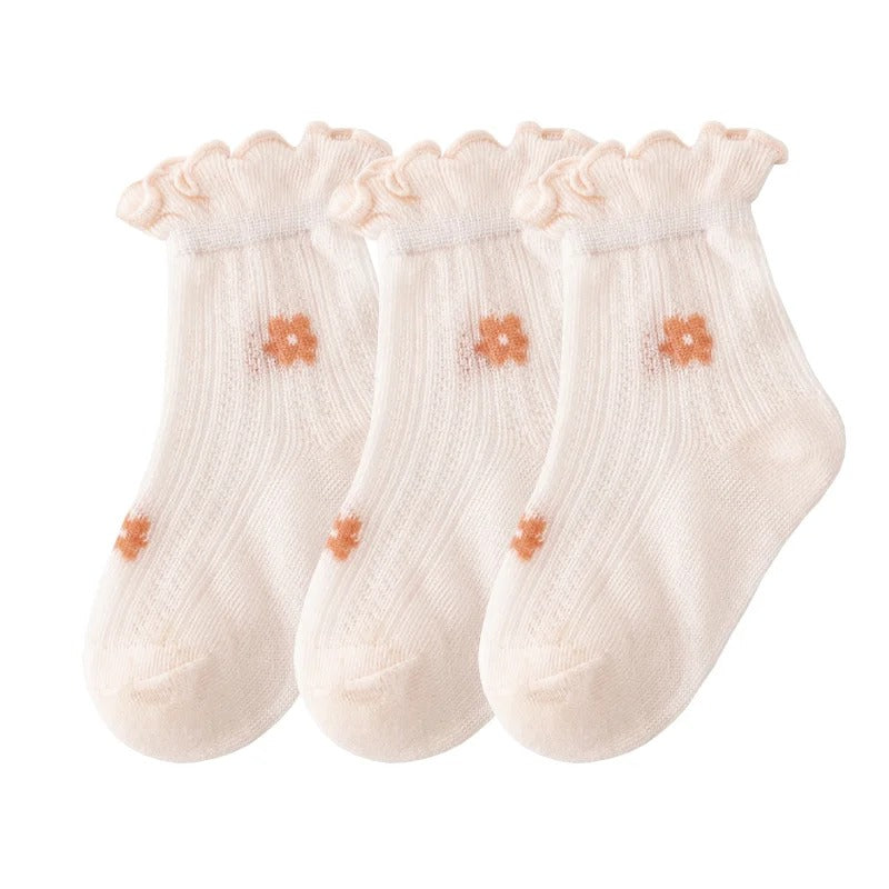 Newborn Baby Socks – Summer Thin 3-Pack