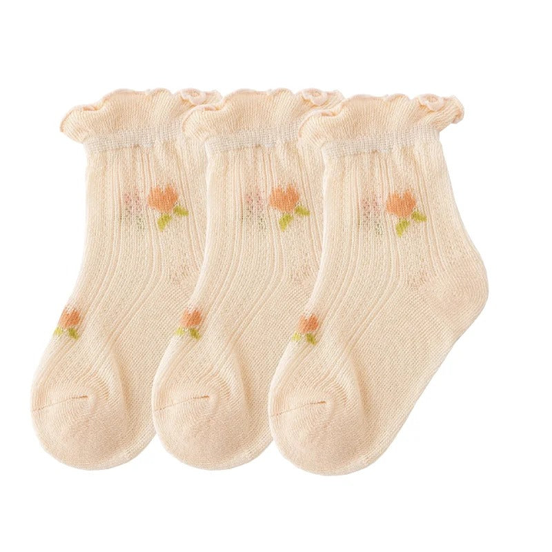 Newborn Baby Socks – Summer Thin 3-Pack